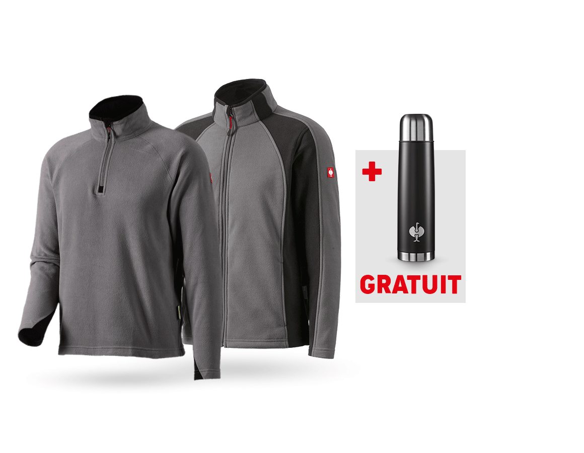 Vêtements: KIT : Veste laine polaire+pull cam. dryplexx®micro + anthracite/noir