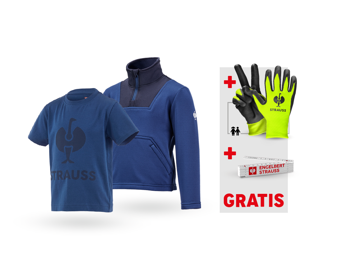 Bekleidungs-Sets: SET: Funktionstroyer + T-Shirt e.s.concrete,Kinder + alkaliblau
