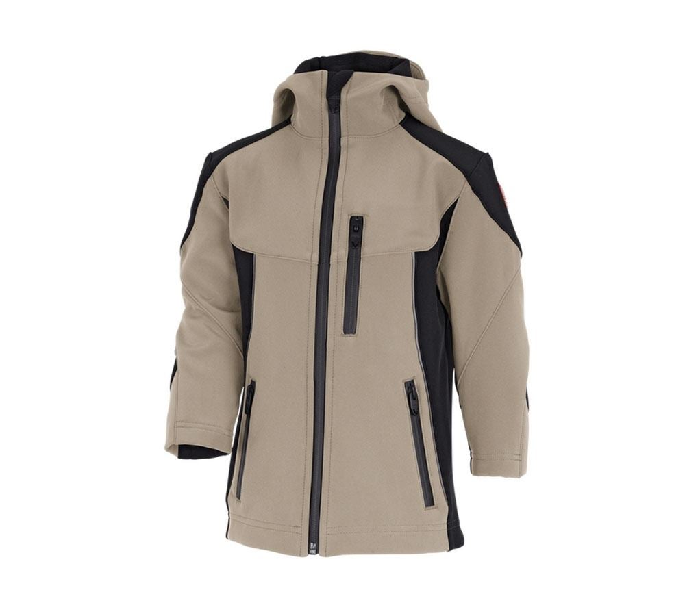 Vestes: Veste softshell e.s.vision, enfants + glaise/noir