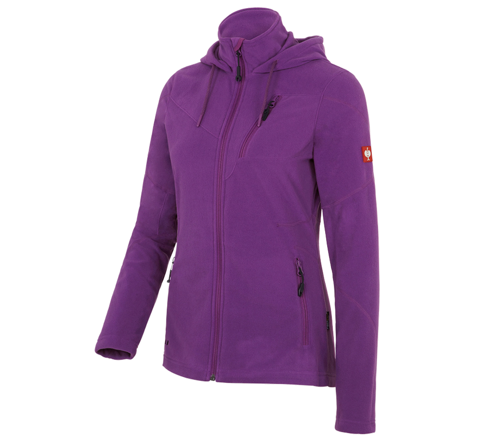 Jacken: Kapuzen Fleece Jacke e.s.motion 2020, Damen + violett