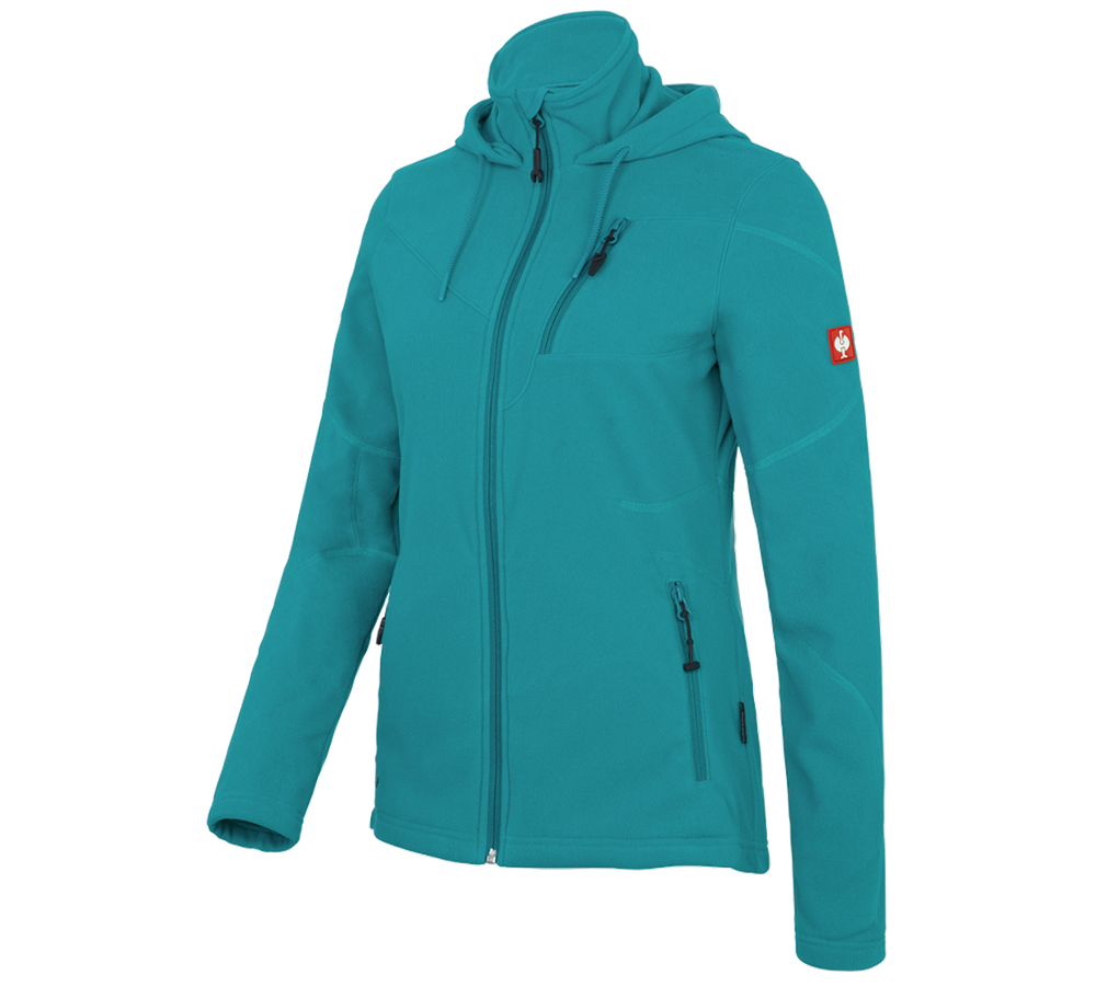 Jacken: Kapuzen Fleece Jacke e.s.motion 2020, Damen + ozean