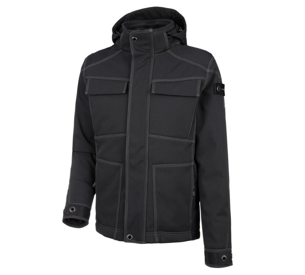 Jacken: Winter Softshelljacke e.s.roughtough + schwarz