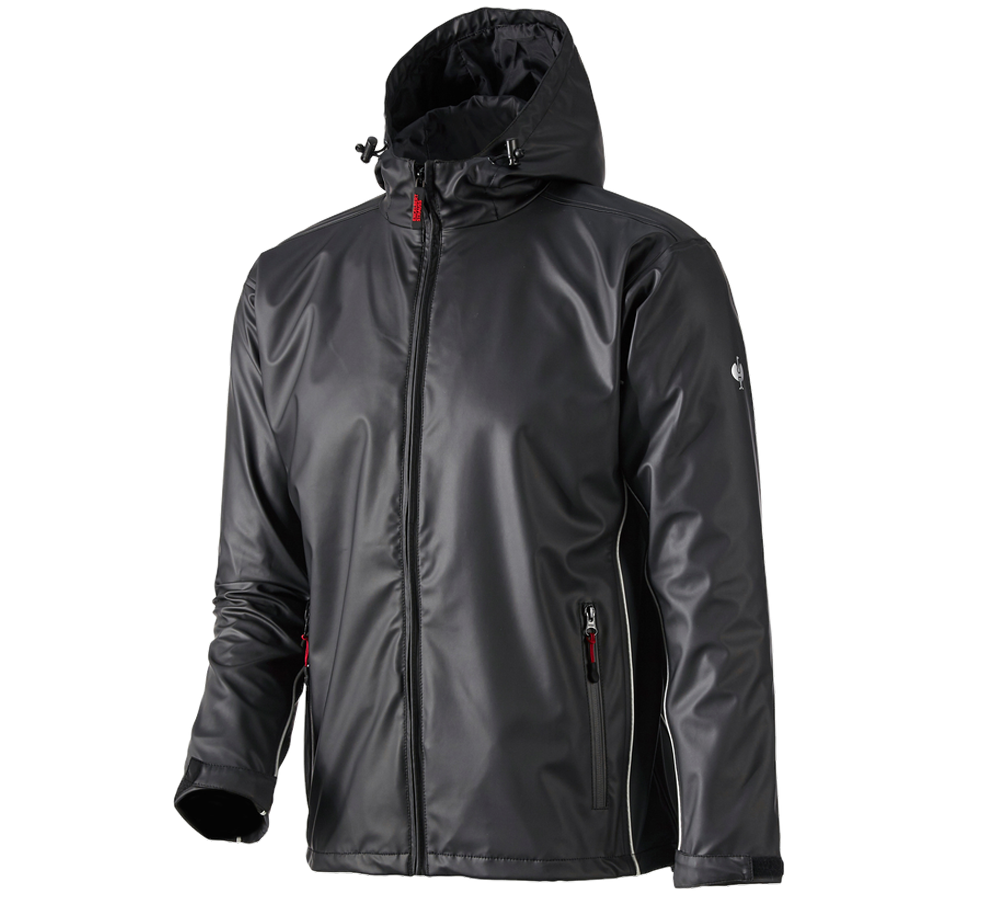 Vestes de travail: Veste de pluie flexactive + noir/gris