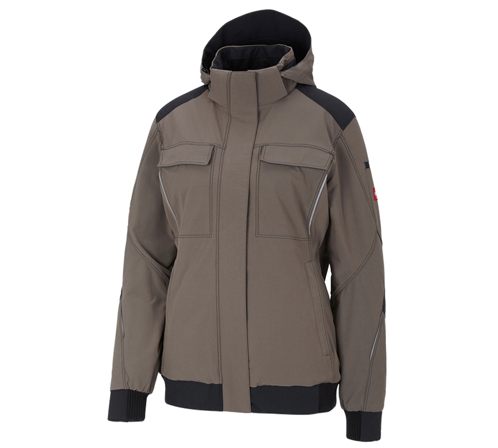 Jacken: Winter Funktions Jacke e.s.dynashield, Damen + stein/schwarz
