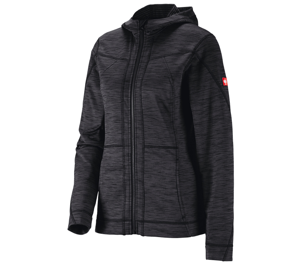 Jacken: Kapuzenjacke isocell e.s.dynashield, Damen + schwarz melange