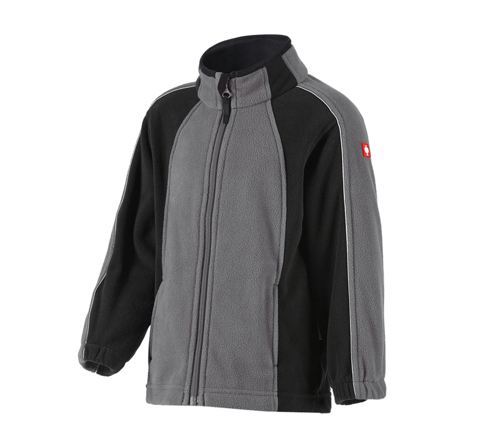 Jacken: Kinder Microfleece Jacke dryplexx® micro + anthrazit/schwarz