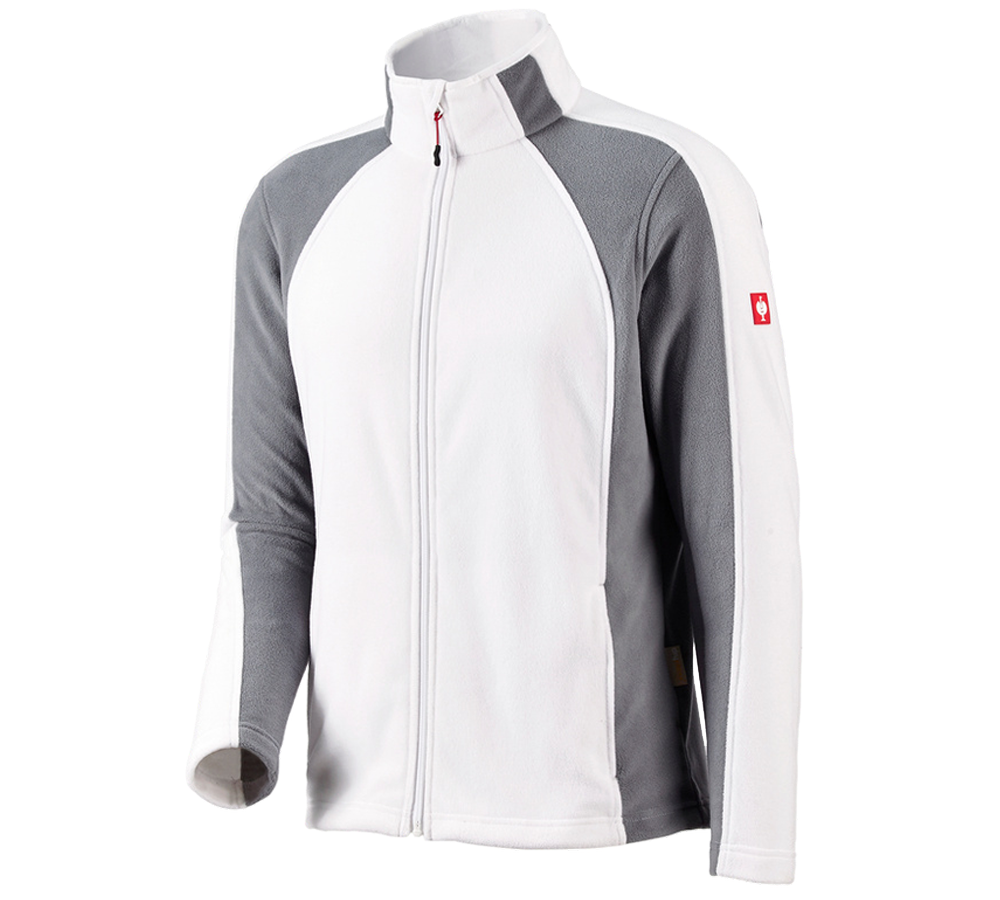 Vestes de travail: Veste en laine polaire dryplexx® micro + blanc/gris