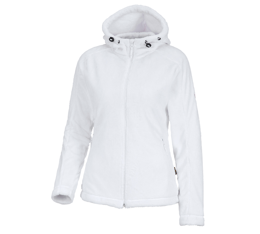 Vestes de travail: e.s. Veste Zip Highloft, femmes + blanc