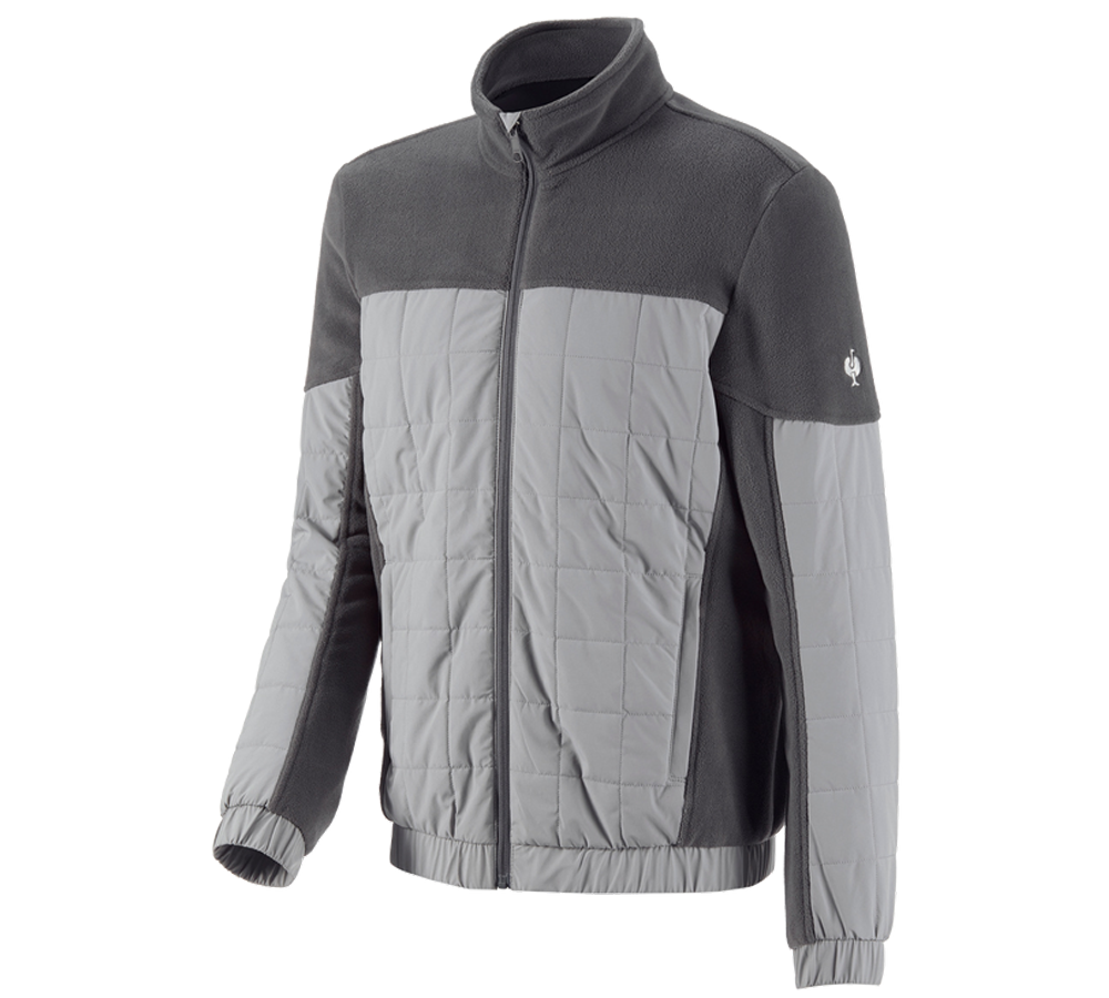 Vestes de travail: Veste en laine polaire hybride e.s.concrete + anthracite/gris perle