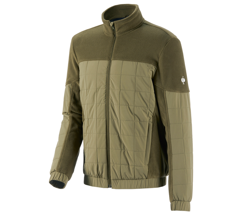 Vestes de travail: Veste en laine polaire hybride e.s.concrete + vert boue/vert stipa