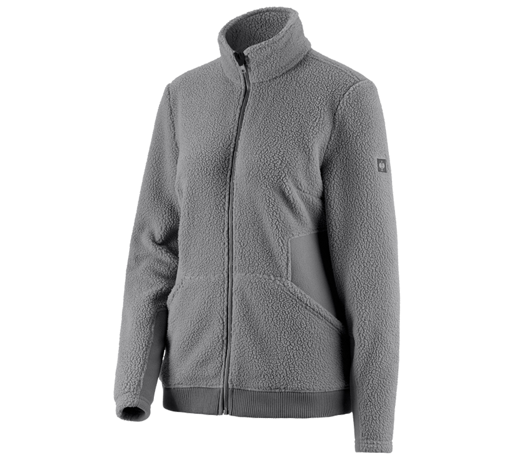 Jacken: Faserpelz Jacke e.s.vintage, Damen + zinn