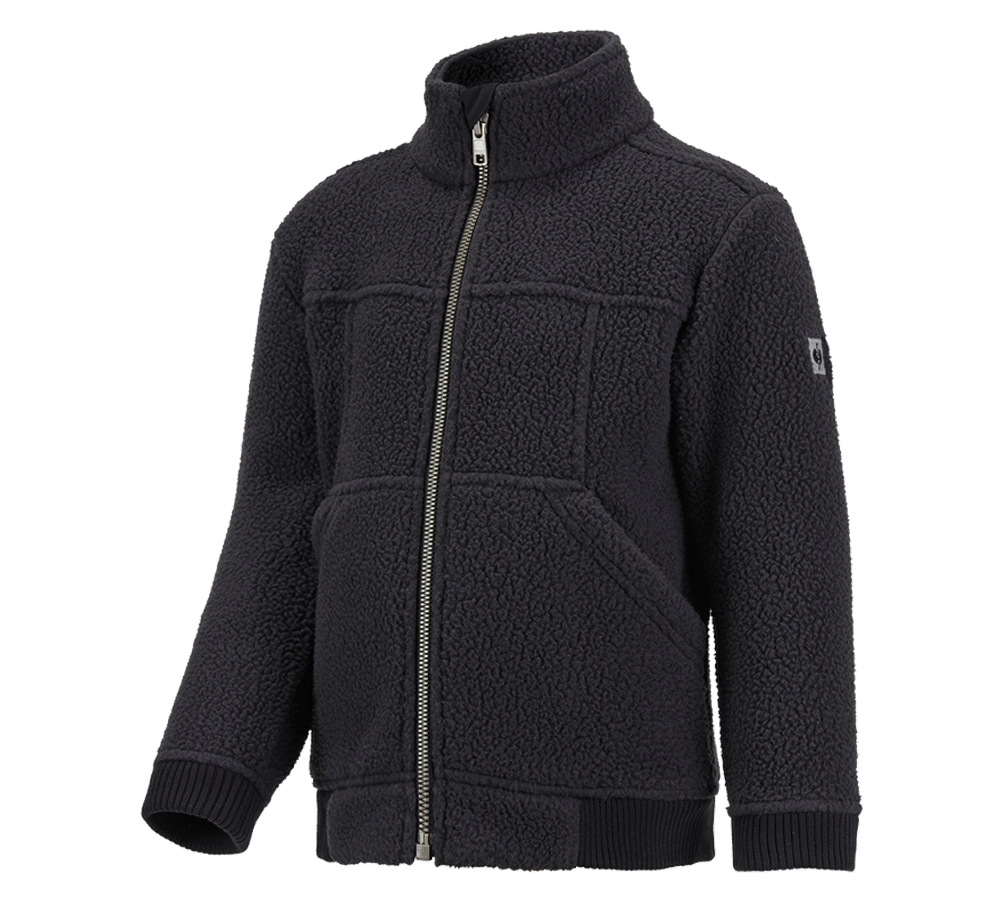 Vestes: Veste polaire e.s.vintage, enfants + noir
