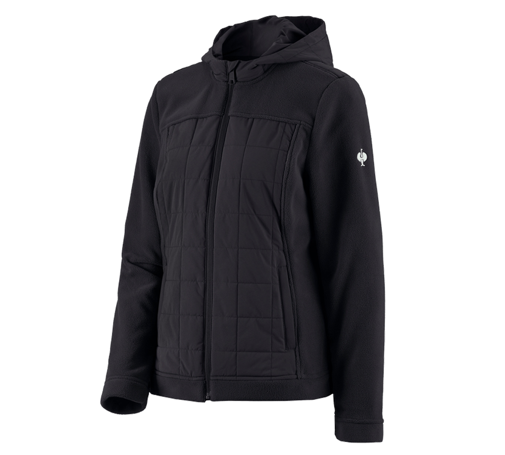 Vestes de travail: Veste en laine polaire à cap. hybr. e.s.concrete,f + noir