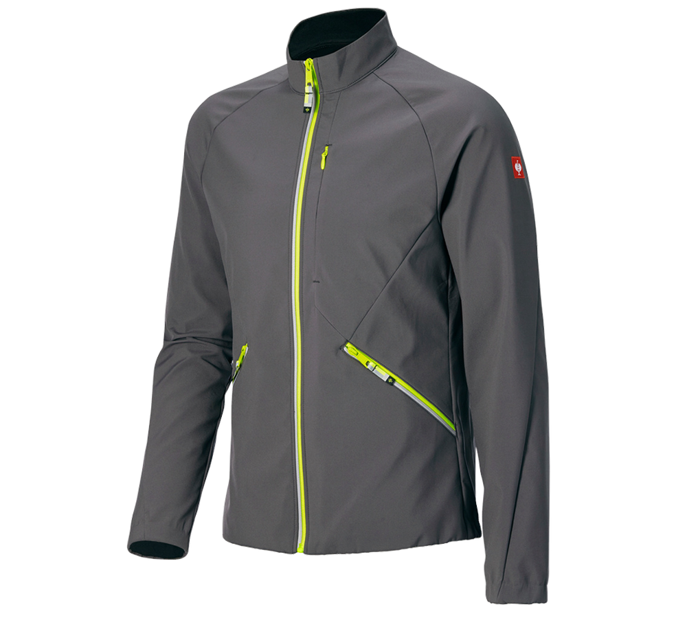 Thèmes: Veste Softshell e.s.ambition + anthracite/jaune fluo