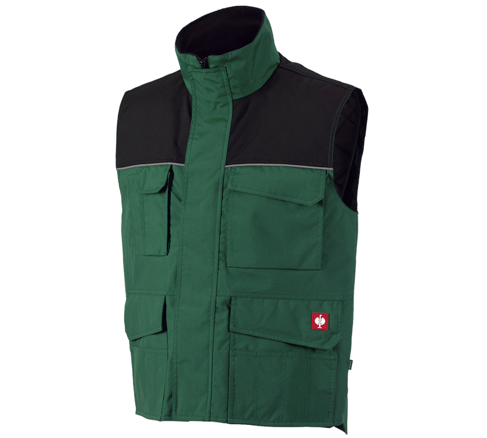 Gilets de travail: Gilet e.s.image + vert/noir