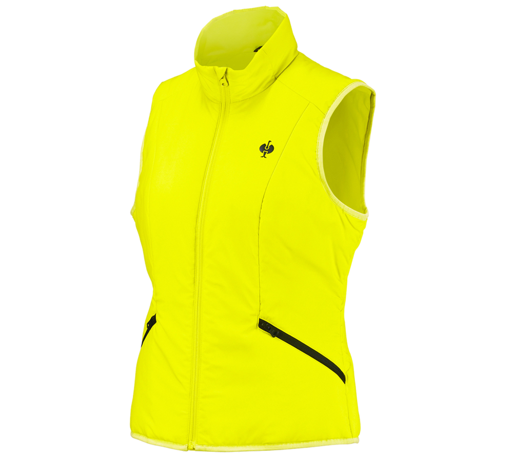 Gilets de travail: Gilet e.s.trail, femmes + jaune acide/noir