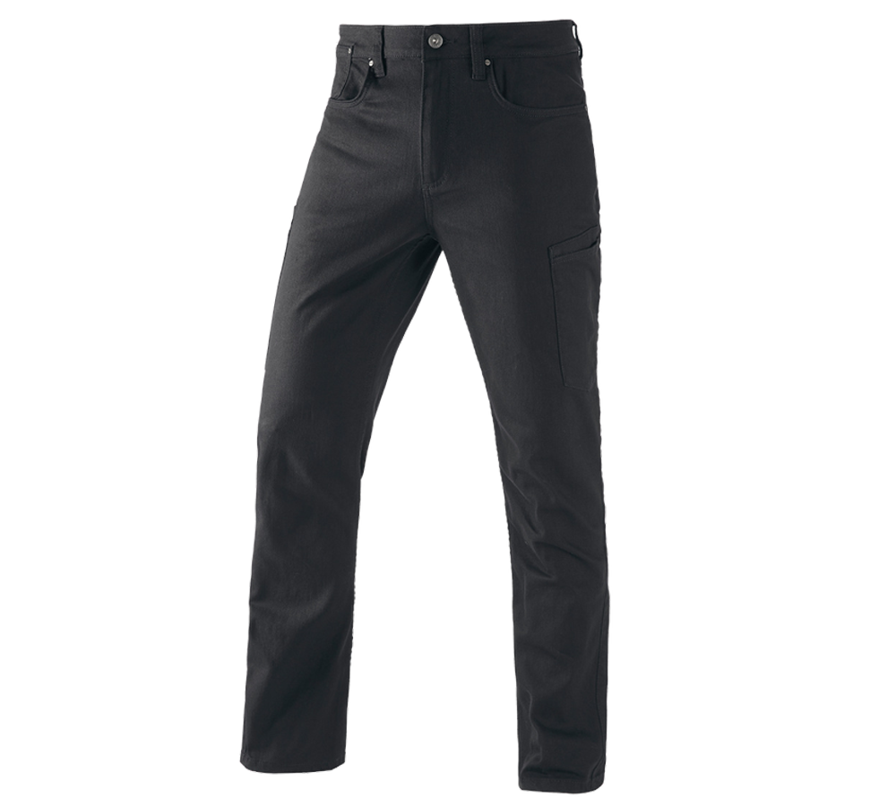 Hosen: e.s. 7-Pocket-Jeans + schwarz