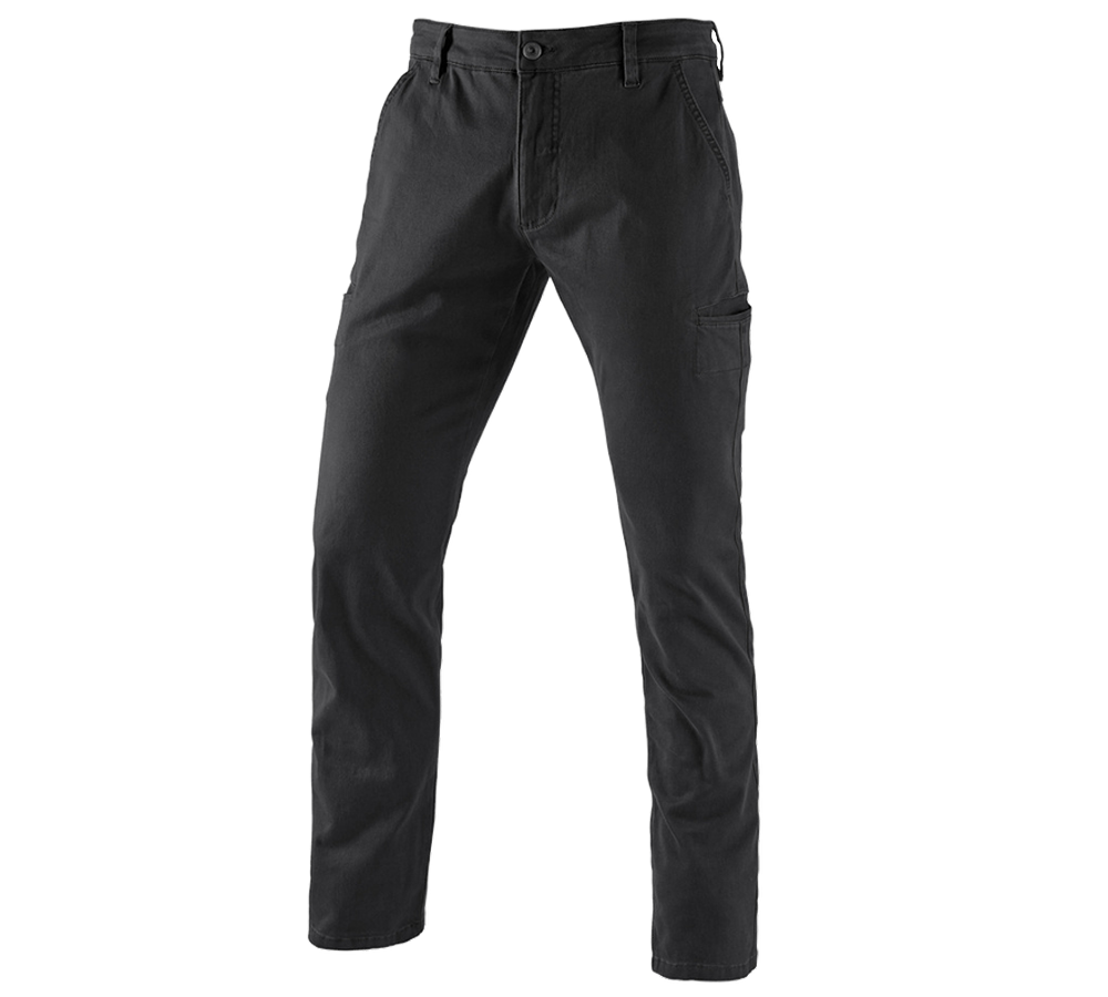 Hosen: e.s. Berufshose Chino, Herren + schwarz