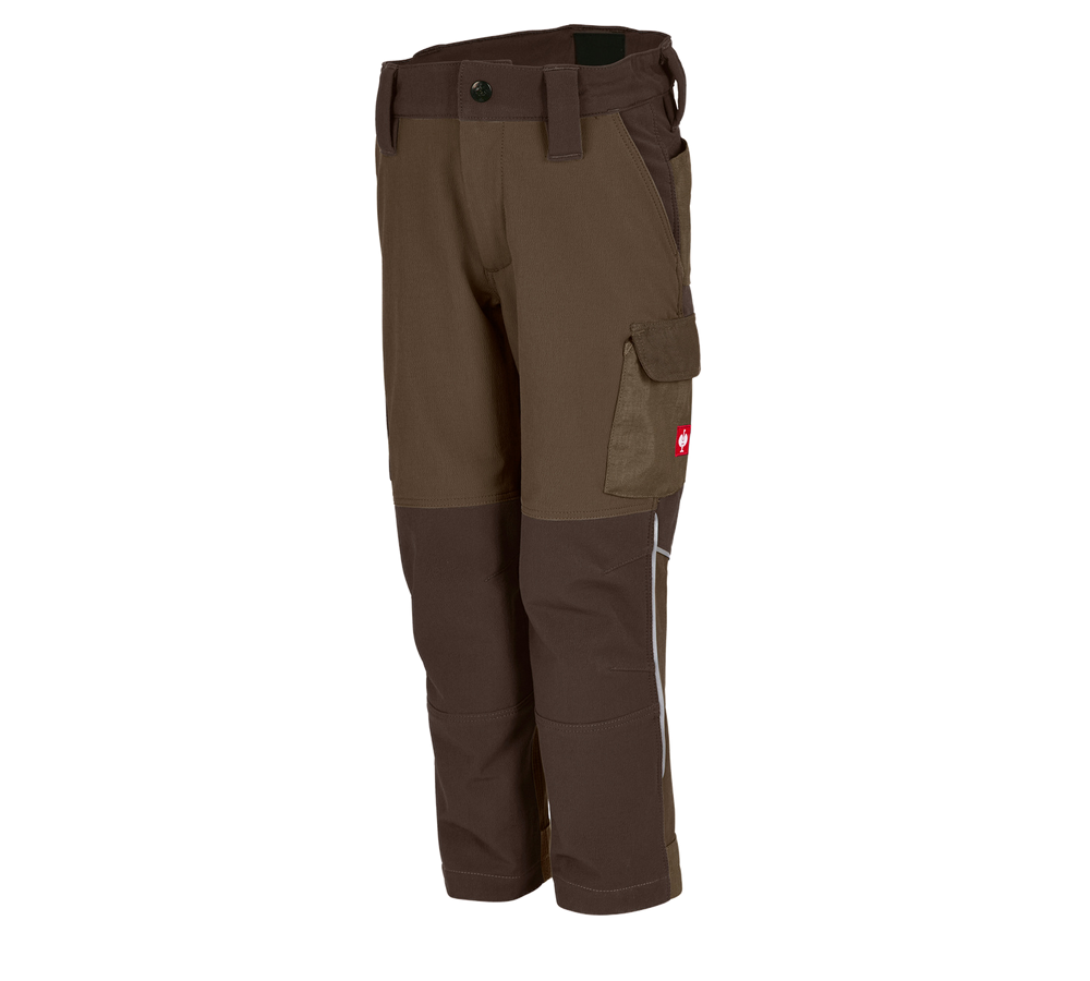 Hosen: Funktions Cargohose e.s.dynashield, Kinder + haselnuss/kastanie