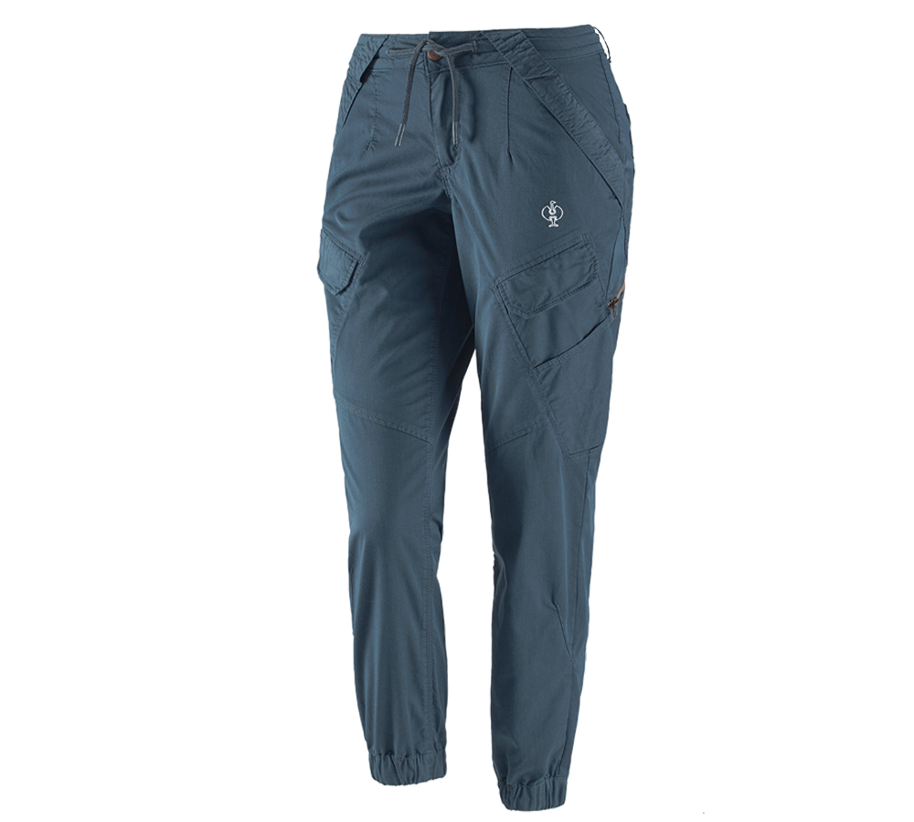 Thèmes: Pantalon Cargo e.s. ventura vintage, femmes + bleu fer