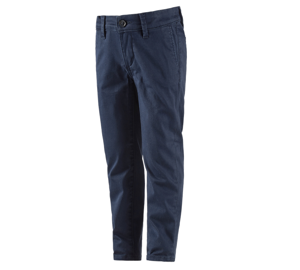 Pantalons: e.s. Chino, enfants + bleu foncé