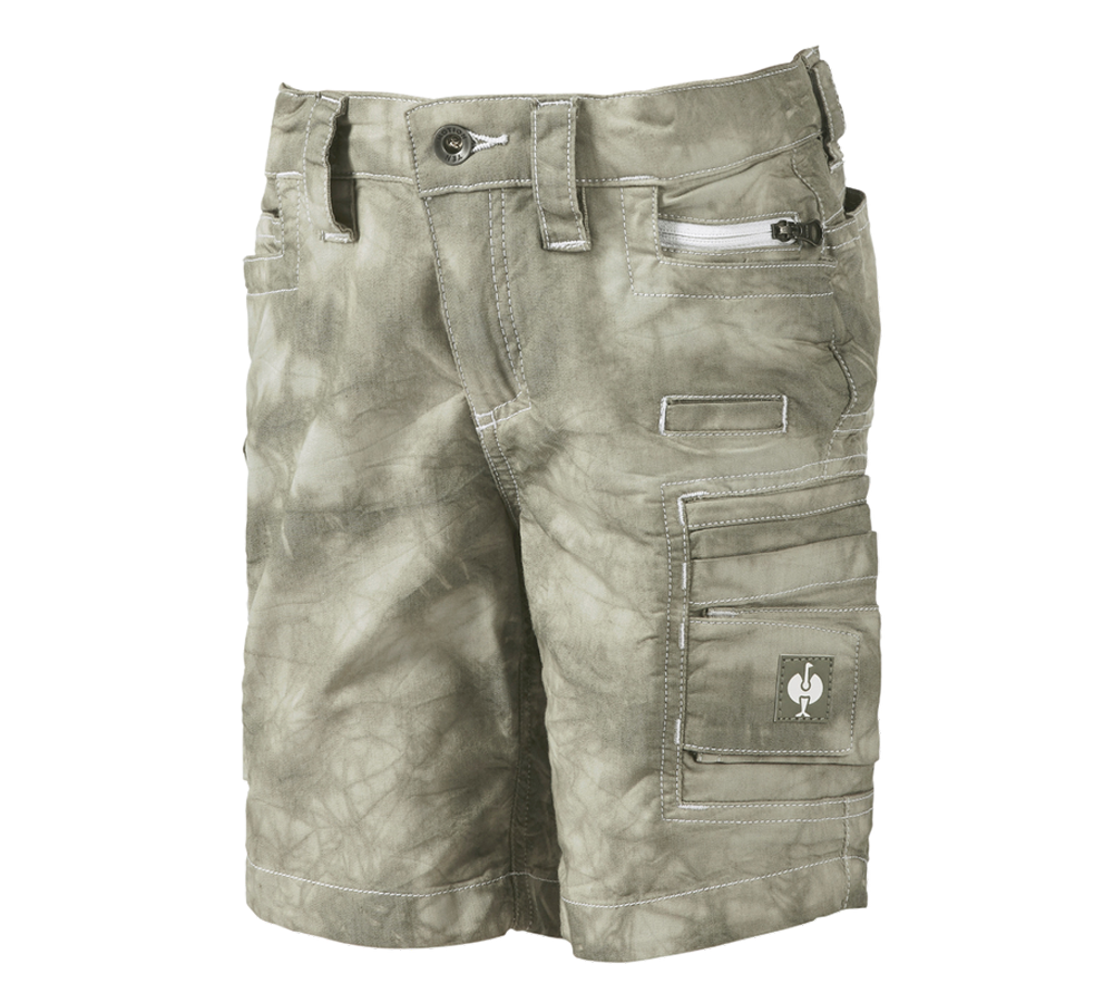 Shorts: Short cargo e.s.motion ten d’été, enfants + vert marais vintage