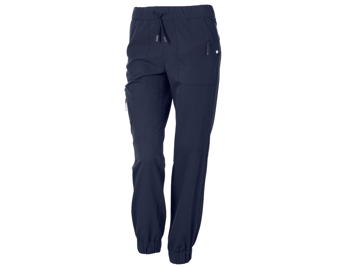 Hosen: Multi-Pocket Hose e.s.avida, Damen + dunkelblau