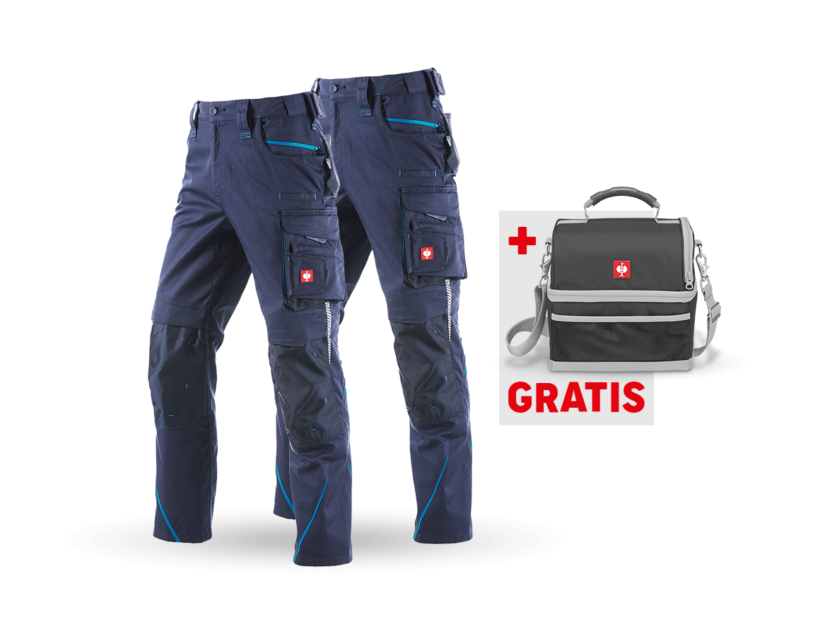 Bekleidung: SET: Bundhose + Winter Bundhose e.s.motion 2020 + dunkelblau/atoll