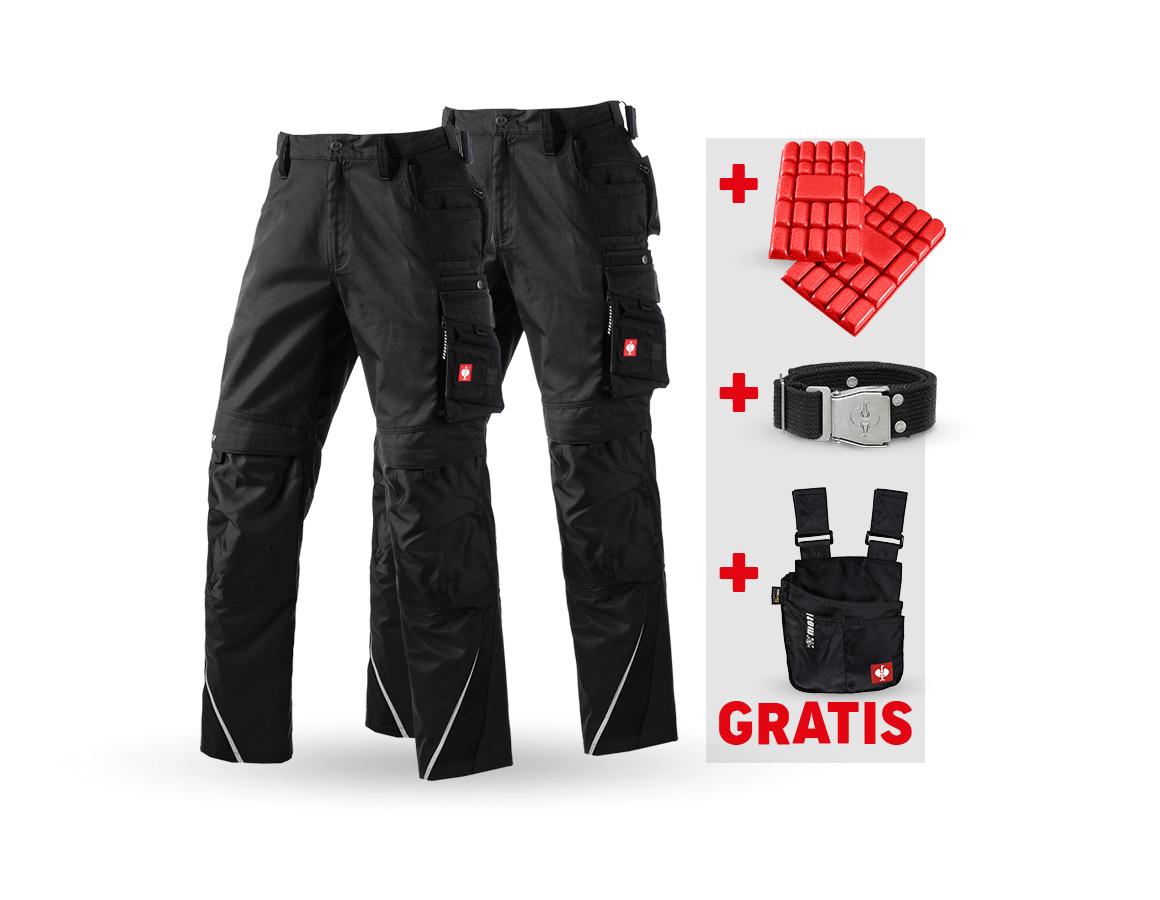 Bekleidungs-Sets: SET: Bundhose + Winter Bundhose e.s.motion + schwarz