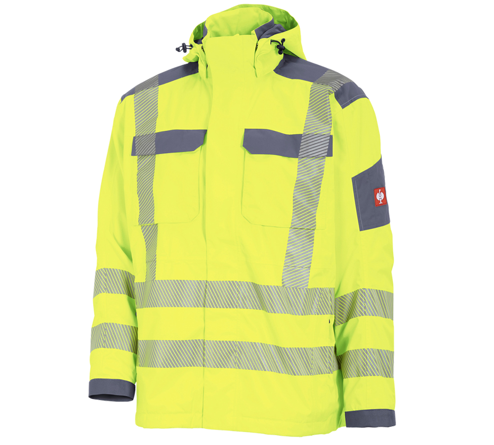 Vestes de travail: Veste fonctionnelle de signalisation e.s.prestige + jaune fluo/gris