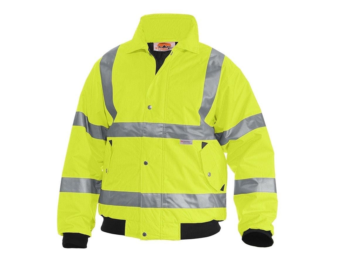 Vestes de travail: STONEKIT Blouson aviateur de signalisation + jaune fluo