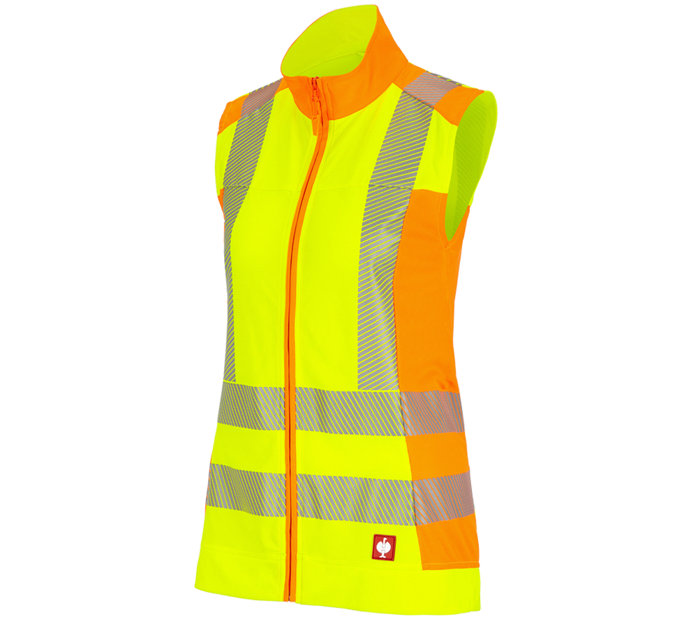 Thèmes: Gilet fonct. signalisation e.s.motion 2020, femmes + jaune fluo/orange fluo