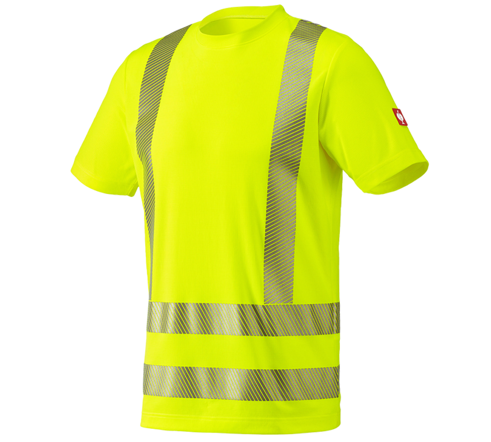 Thèmes: e.s. T-shirt fonctionnel signal. + jaune fluo