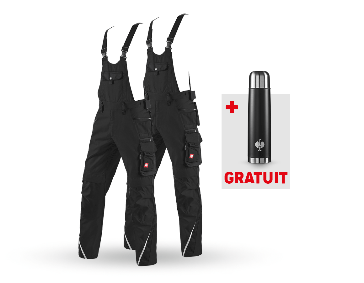 Ensemble de vêtements: KIT : 2x Salopette e.s.motion + noir