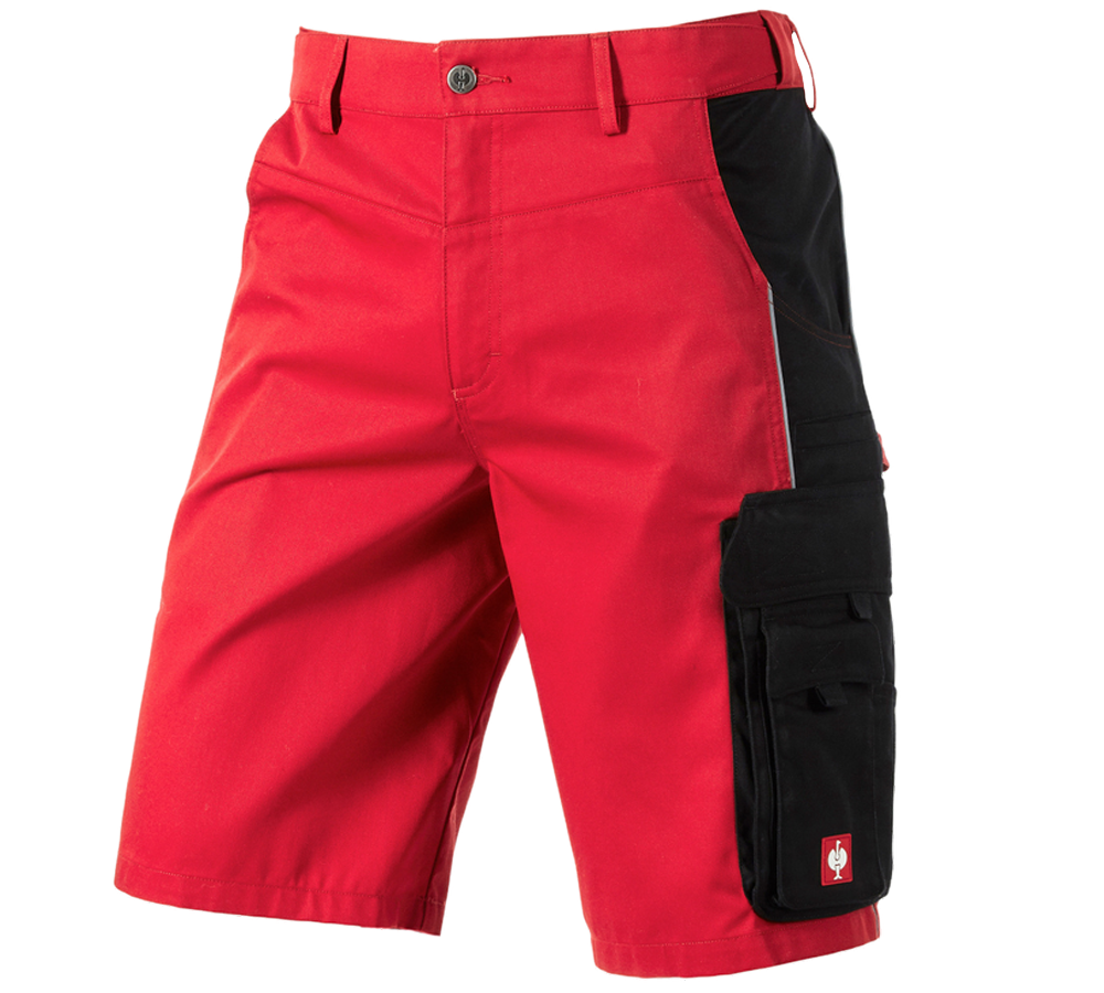 Hosen: Short e.s.active + rot/schwarz