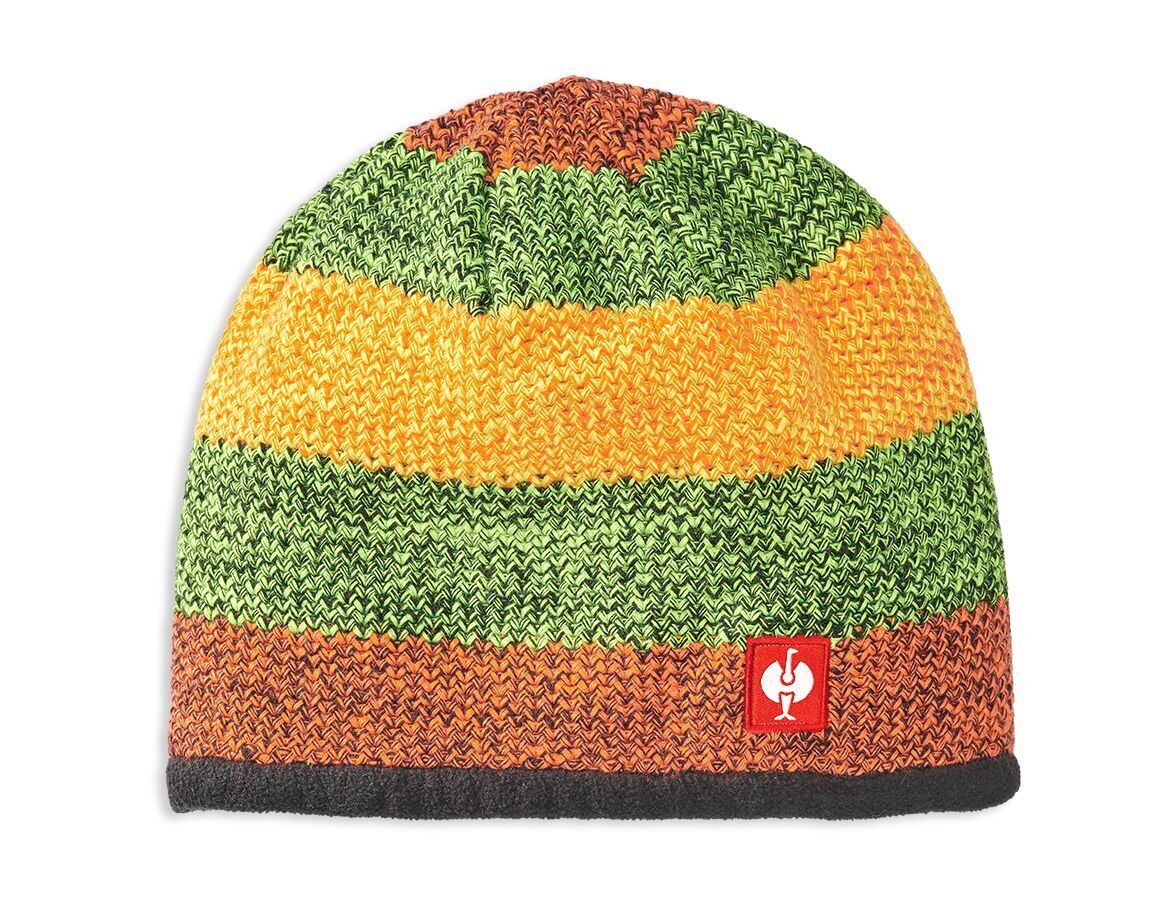 Accessoires: Strickmütze e.s.motion 2020 + schwarz/warngelb/warnorange