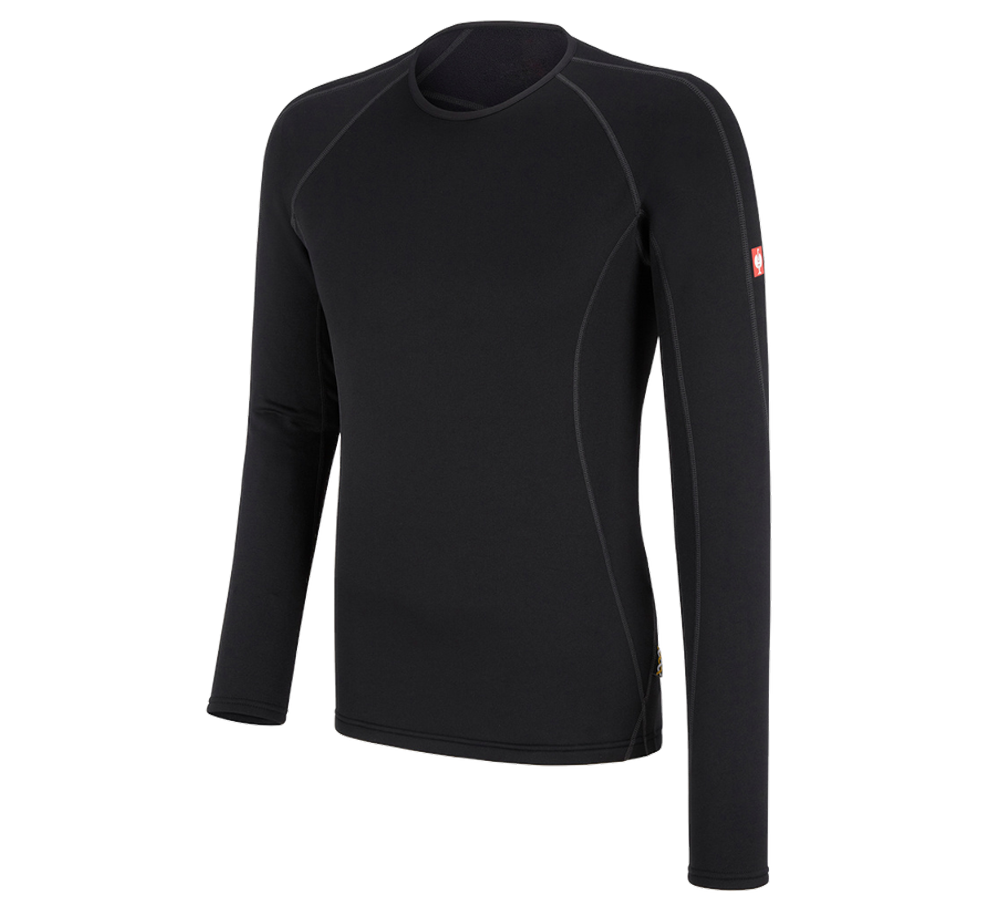 Kälte: e.s. Funktions-Longsleeve thermo stretch-x-warm + schwarz