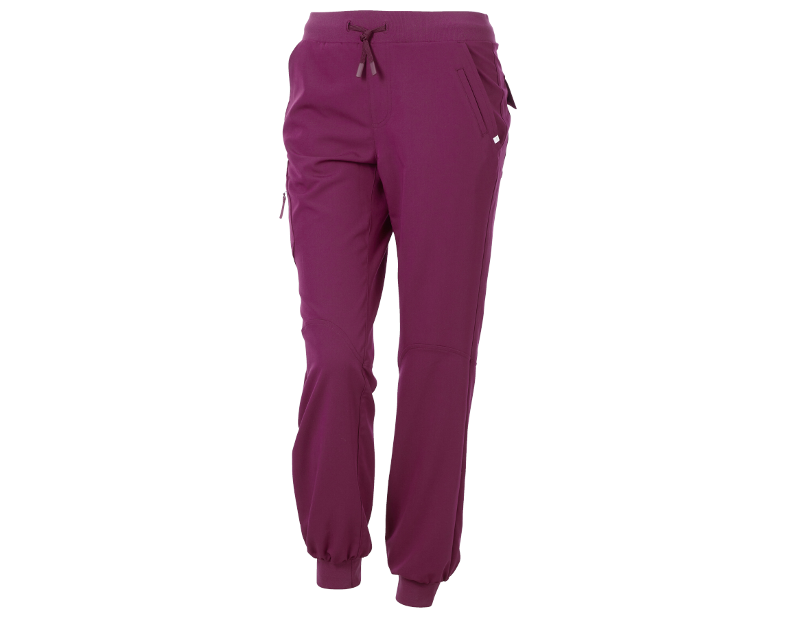 Pantalons de travail: Pantalon Pocket e.s.avida, femmes + violet rouge