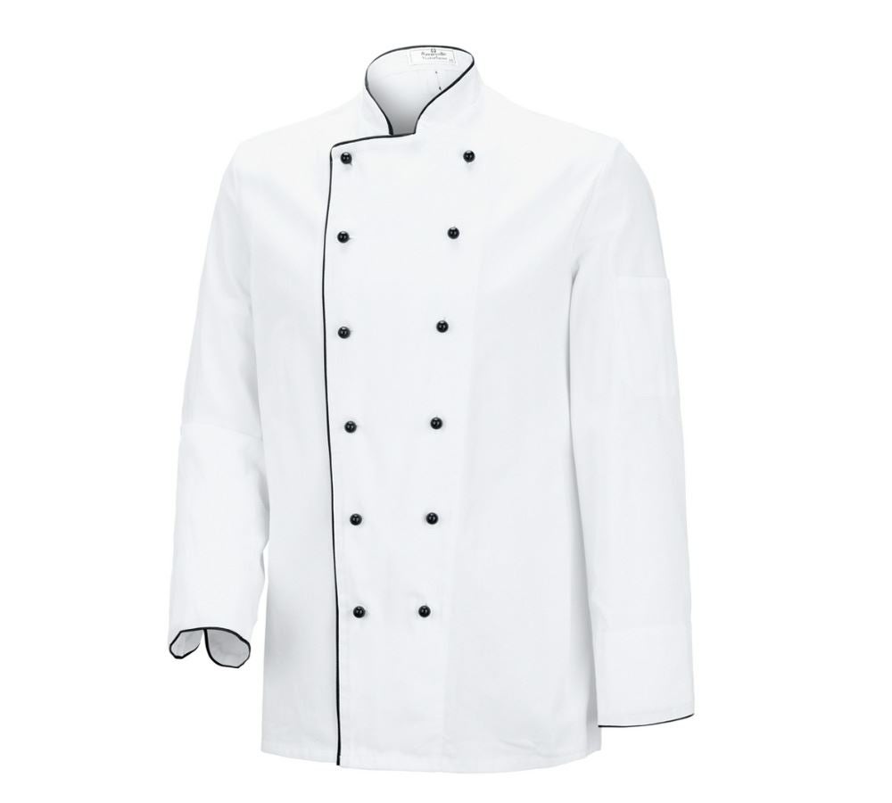 Hauts: Veste de chef Image + blanc/noir