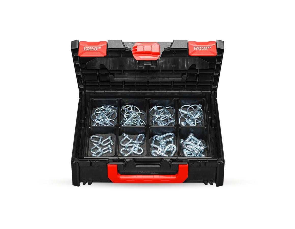 Kleinteile-Sortimente: Klappsplinte und Schäkel in STRAUSSbox 118 midi