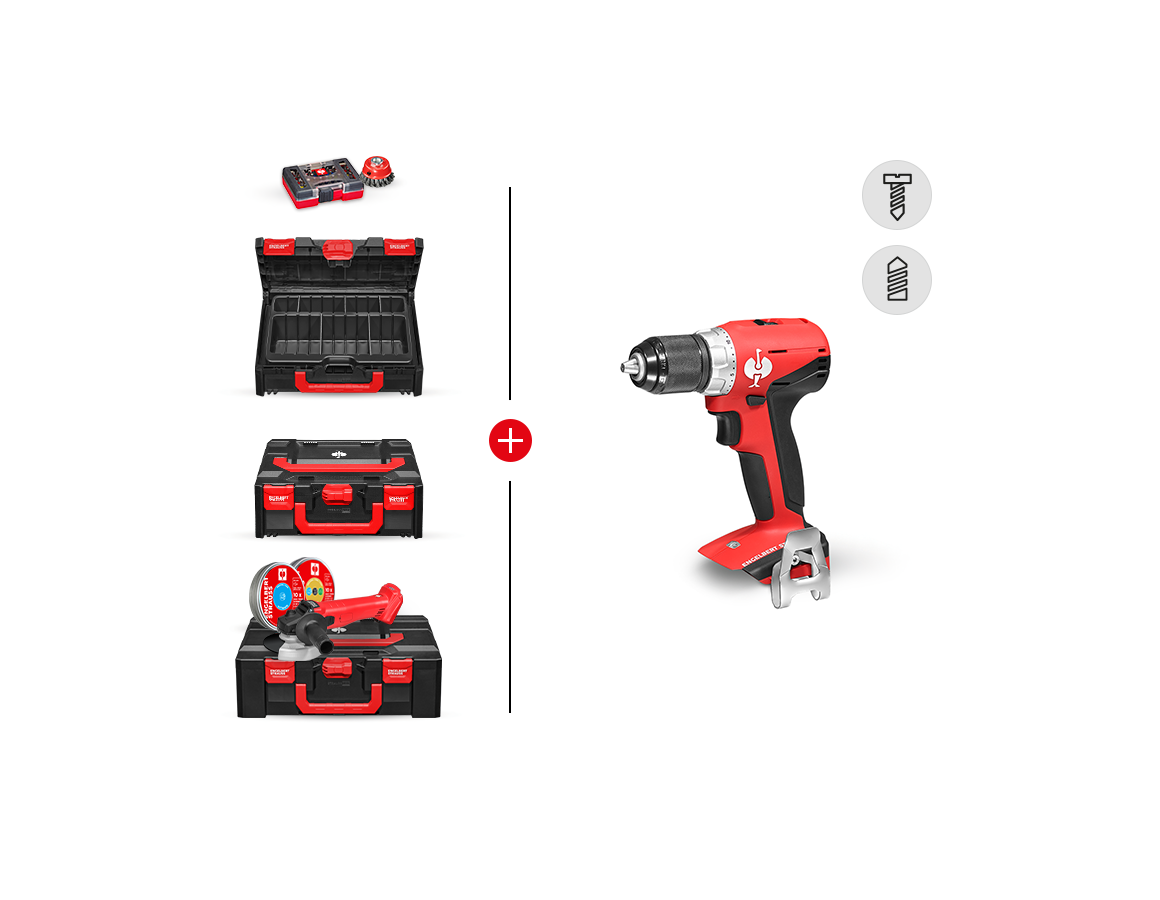 Outils électriques: KIT COMBI 9 + perceuse-visseuse sans fil 18,0 V S