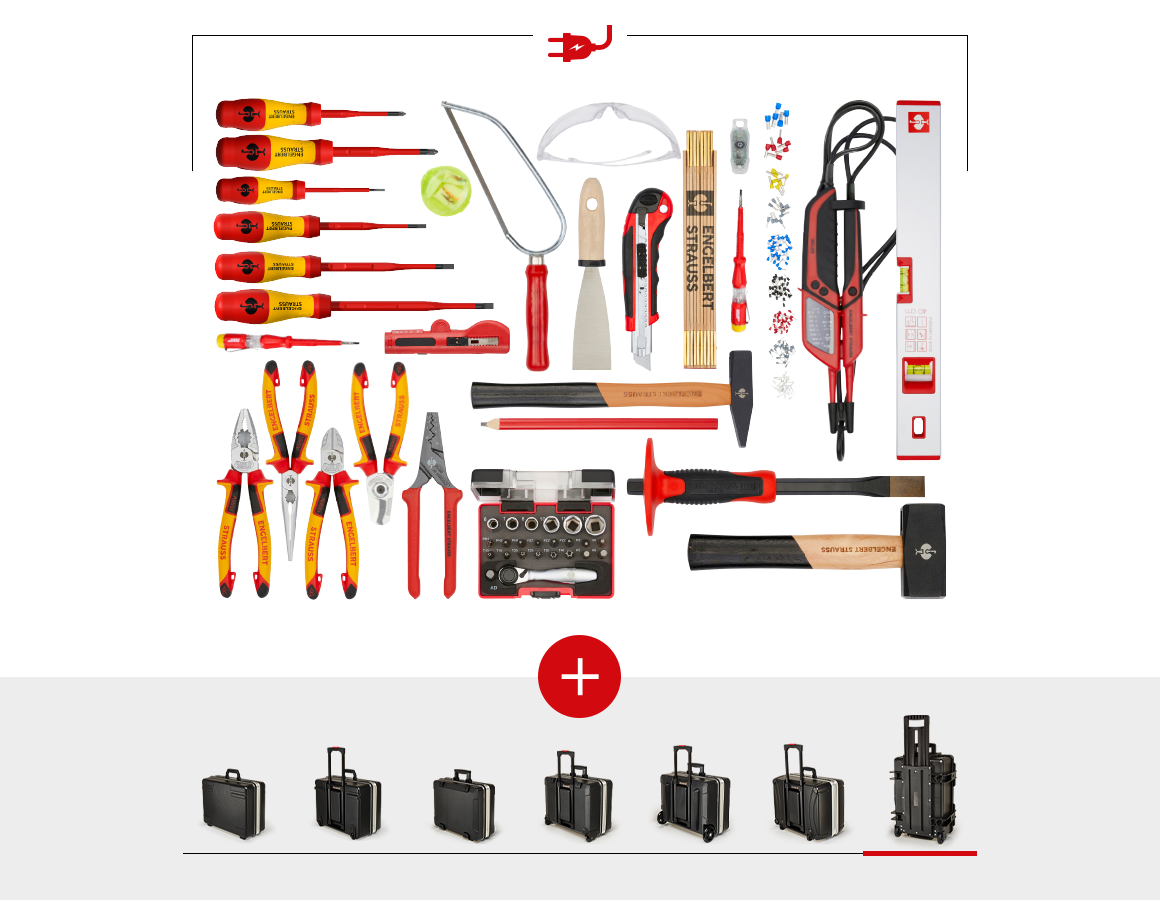 Werkzeugkoffer: Werkzeug-Set Elektro inklusive Werkzeugkoffer