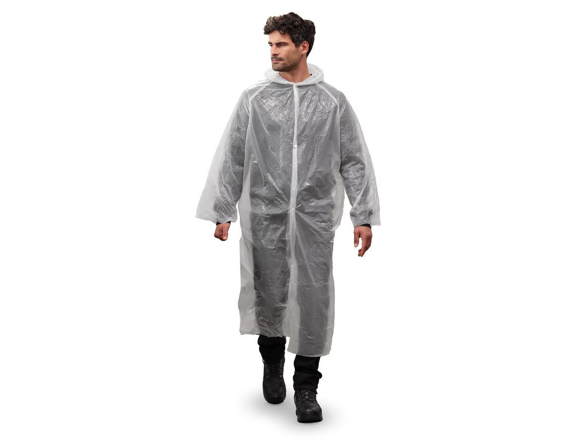 Vêtements jetables: Manteau de pluie d'urgence, lot de 10