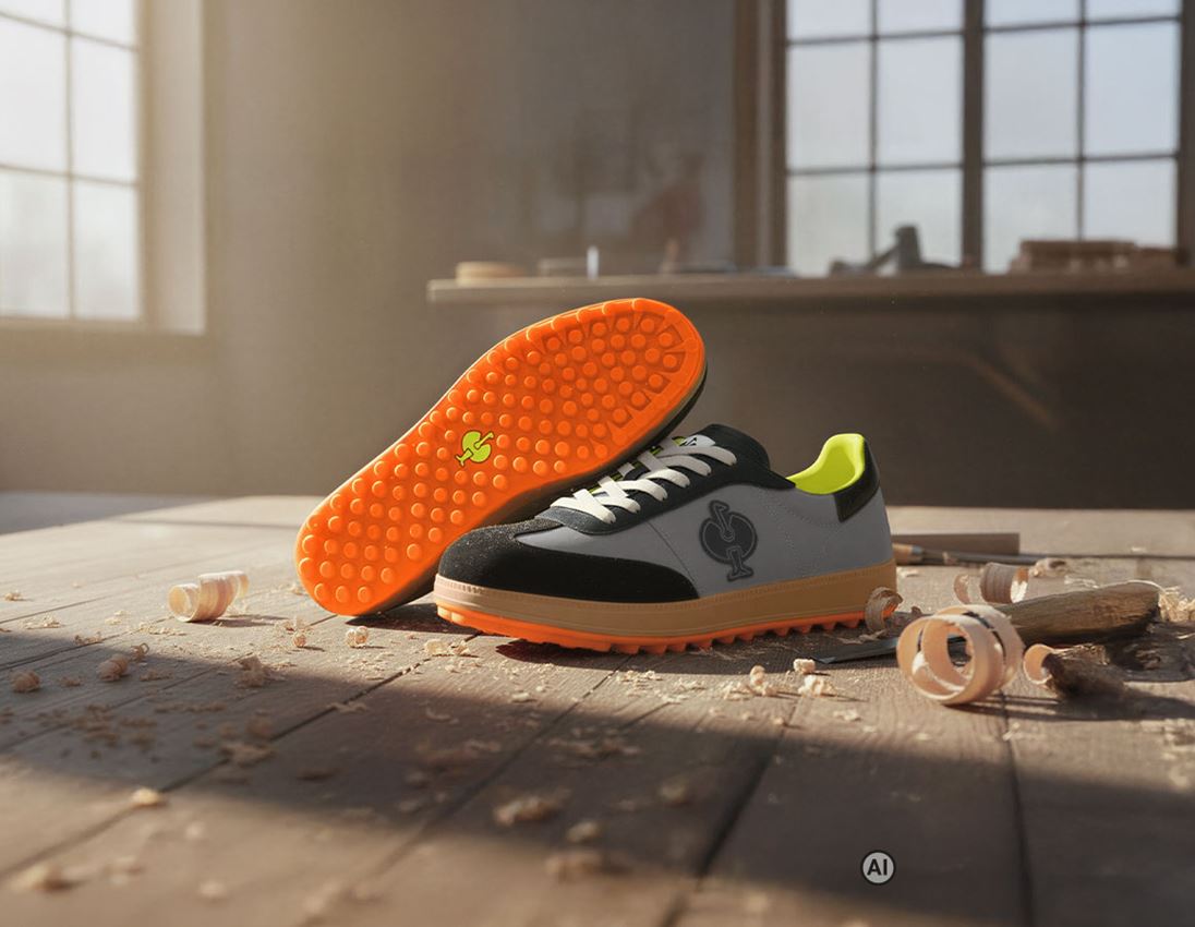 Généré / modifié par IA  - S1P: S1P Chaussures basses de sécurité e.s. Dothan low + ciment/noir