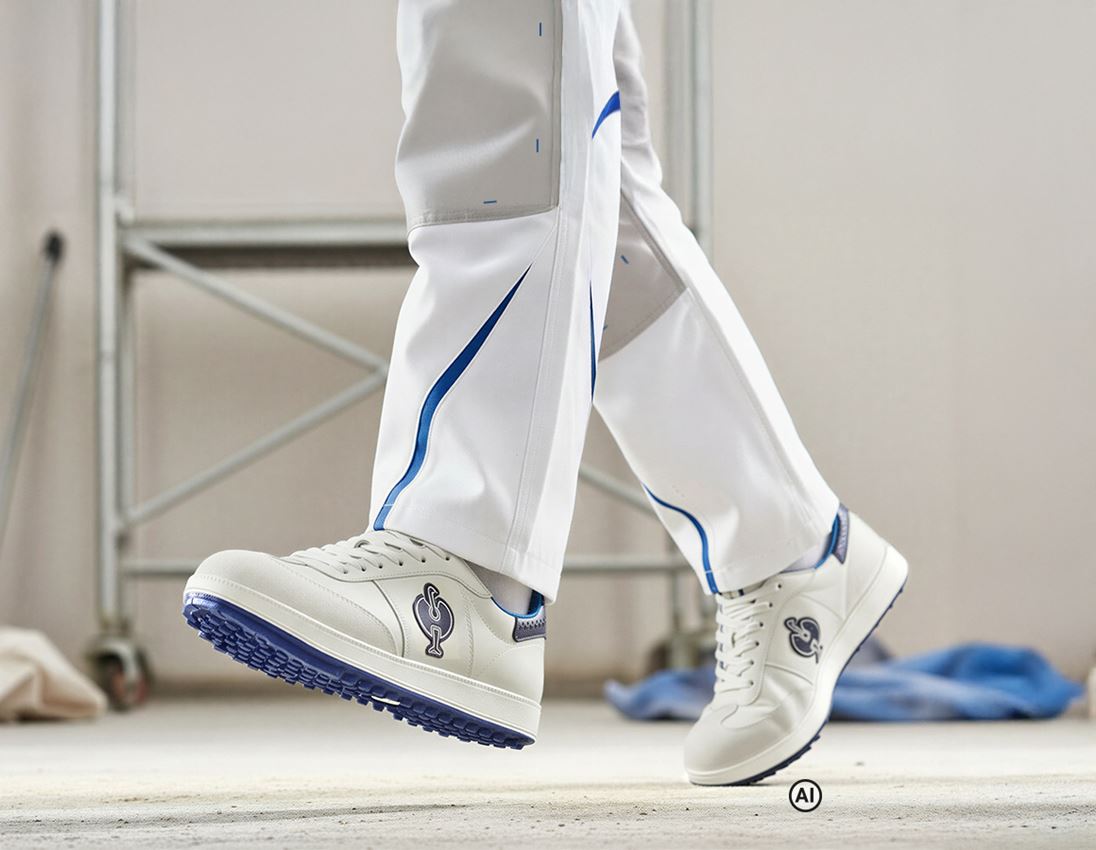 Généré / modifié par IA  - S1P: S1P Chaussures basses de sécurité e.s. Dothan low + blanc craie/bleu foncé 2