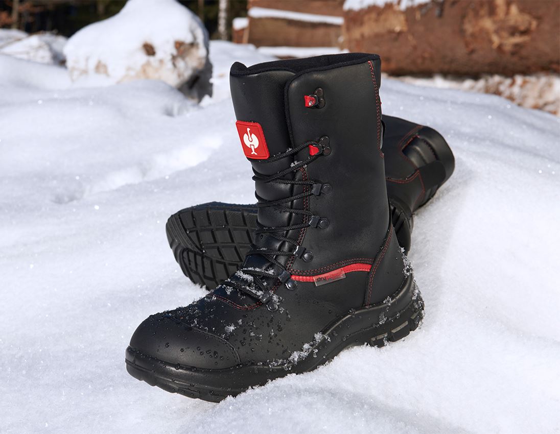 S3: S3 Bottes de sécurité d’hiver Comfort12 + noir/rouge