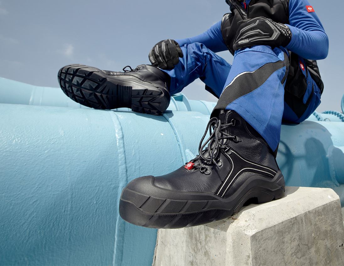 S3: e.s. S3 Chaussures hautes de sécurité Hadar + noir/blanc