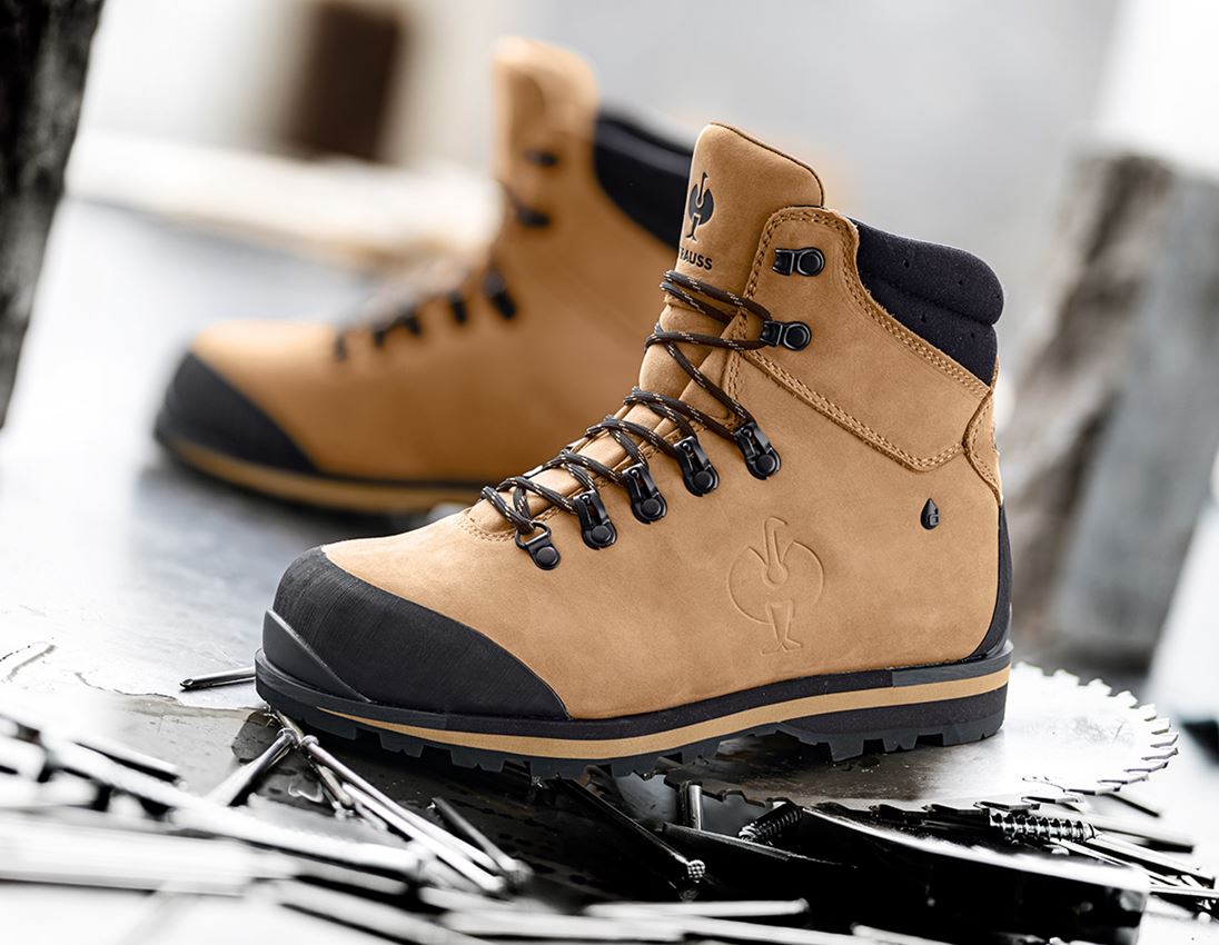 S7: S7L Chaussures de sécurité  e.s. Alrakis II mid + brun amande/noir