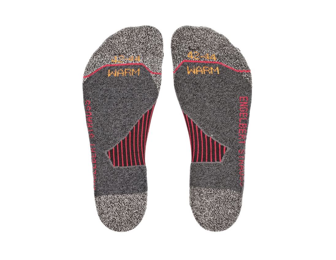 Chaussettes | Bas: e.s. Chaussettes Allround function warm/high + noir/aluminium/rouge vif 1
