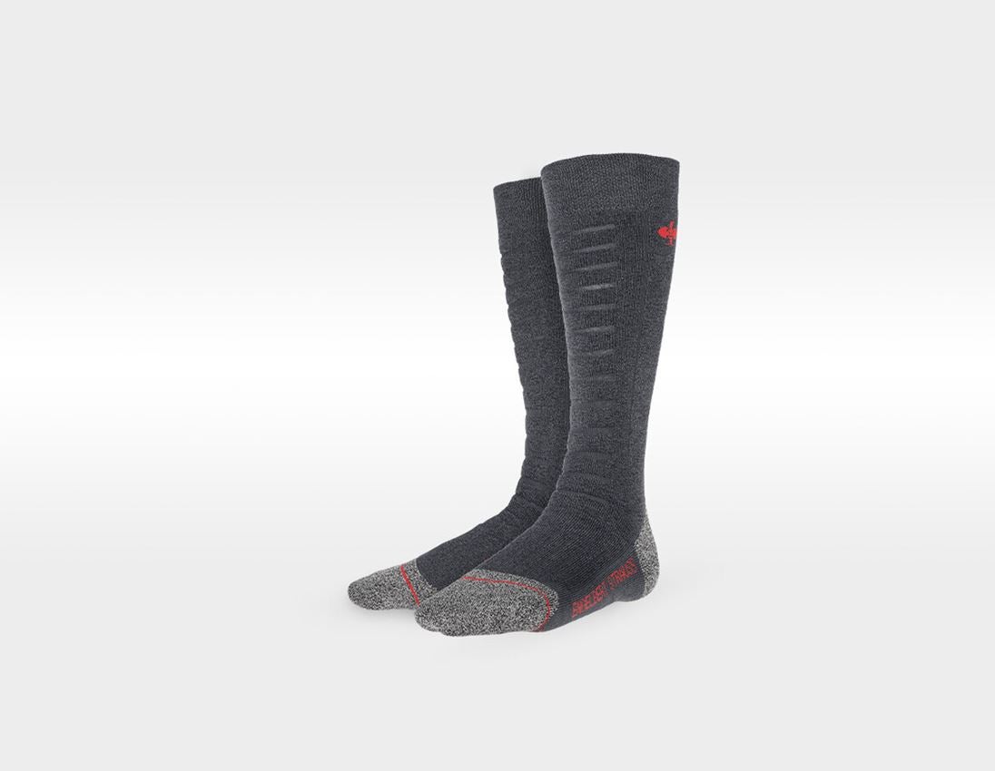 Chaussettes | Bas: e.s. Chaussettes function x-warm/x-high + gris foncé mélange
